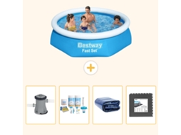 Bestway Piscina Bestway Fast Set Redonda - 244x61 Cm - 5-peças S233