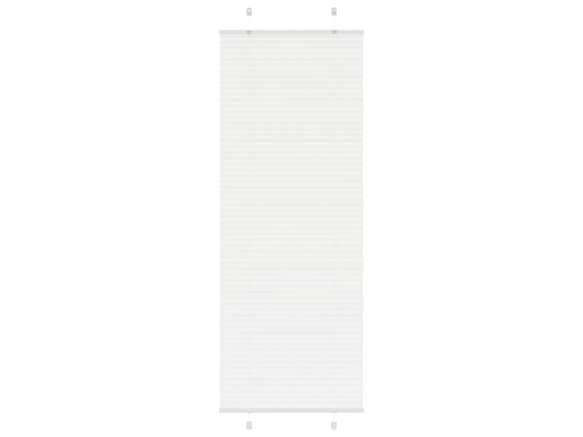 Vidaxl Branco Plissada Cega 75x200 Cm Largura Tecido 74,4 Cm Poliéster