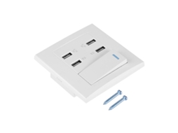 Laxiscreed Tomada Usb 4 Portas Com Interruptor E Carregamento Rápido 4100ma Para Casa E Escritório