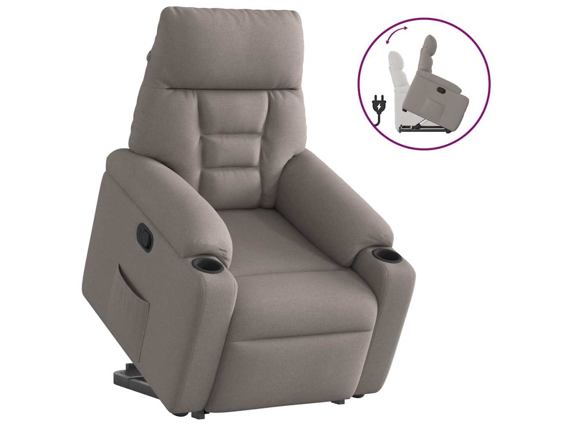 Stand Up Recliner Chair, Stand Up Recliner Chairs Vidaxl Cinzento-acastanhado Tecido