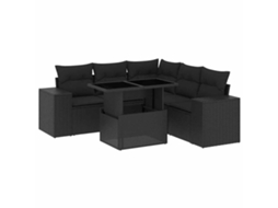 Garden Sofa Set, Garden Sofa Sets Vidaxl Preto Rattan / Vime (n/a)