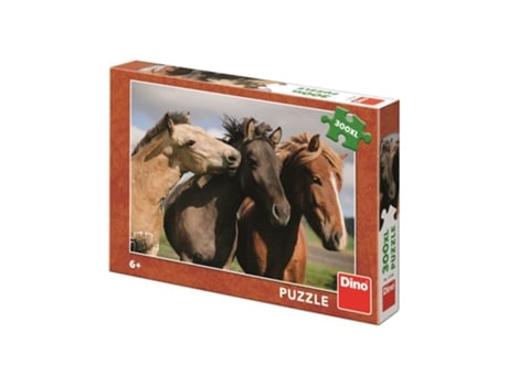 Puzzle 300 Pcs Xl Cavalos Castanhos Dino
