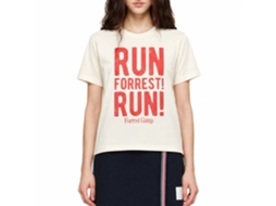Rockinstone Forrest Gump Run Forrest Run Solid Natural Adult T-shirt Size:xxl
