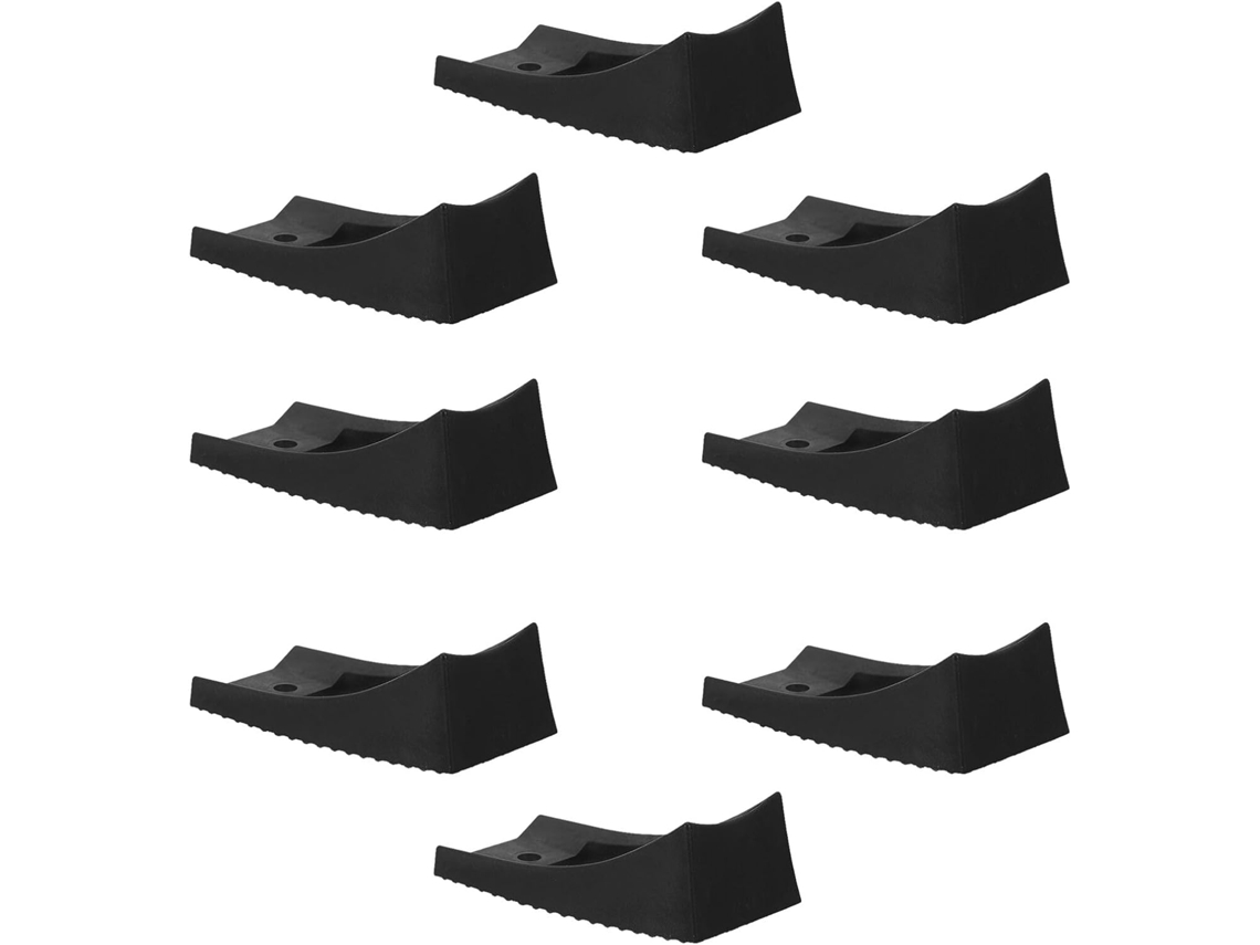 Conjunto De 8 Protetores Plástico Para Pés Cadeiras/trenós, Na Cor