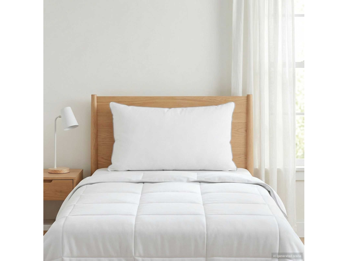 Vidaxl Almofada Branco 40 X 80 Cm Fibra De Bambu