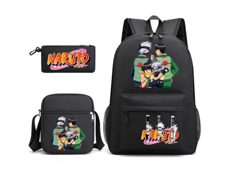 Naruto Mochila KOHREE Estudante Conjunto de Três Peças
