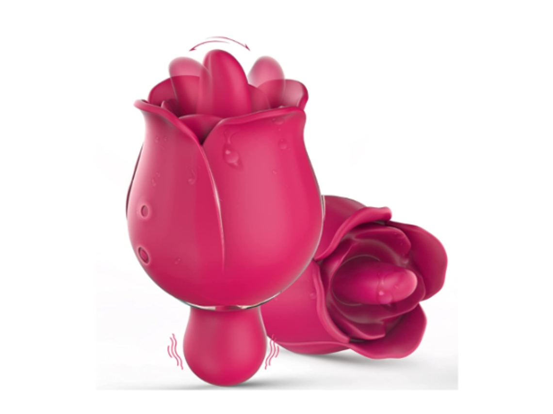 Vibrador De Brinquedo Rosa Para Mulheres, Brinquedo Para Lamber A Língua Do Clitóris Mini Vibradores Pequenos Com 9 Modos E 9 Vibrações Poderosas,rosa