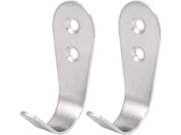 Cabide de Parede em Aço Inoxidável com Gancho Único, 68 mm x 25 mm x 42 mm, 2 Peças CHABERLU