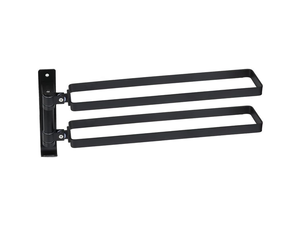 2026 rack de Toallas de Baño Linjou 2 Barras Giratorias 180° Acero Inoxidable Montado En Pared 33cm para Baño Cocina 2 Peças