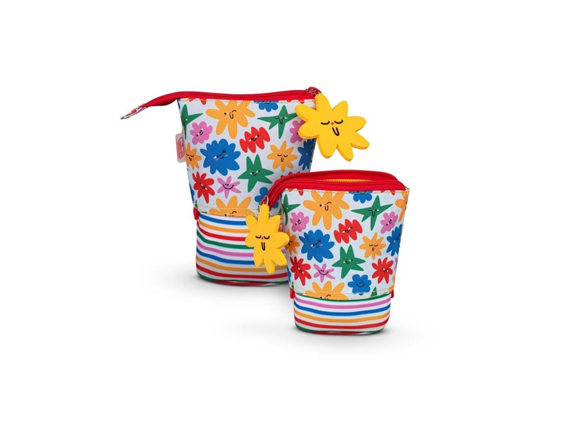 FIRMO Estojo Vertical Little Star Poliéster Reciclado Rpet 20 X 12 5 X 5 Cm Azul e Vermelho