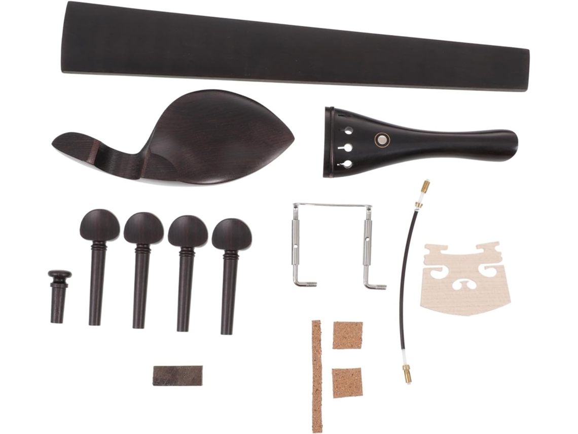 Conjunto De 9 Peças De Acessórios Para Violino Em Ébano