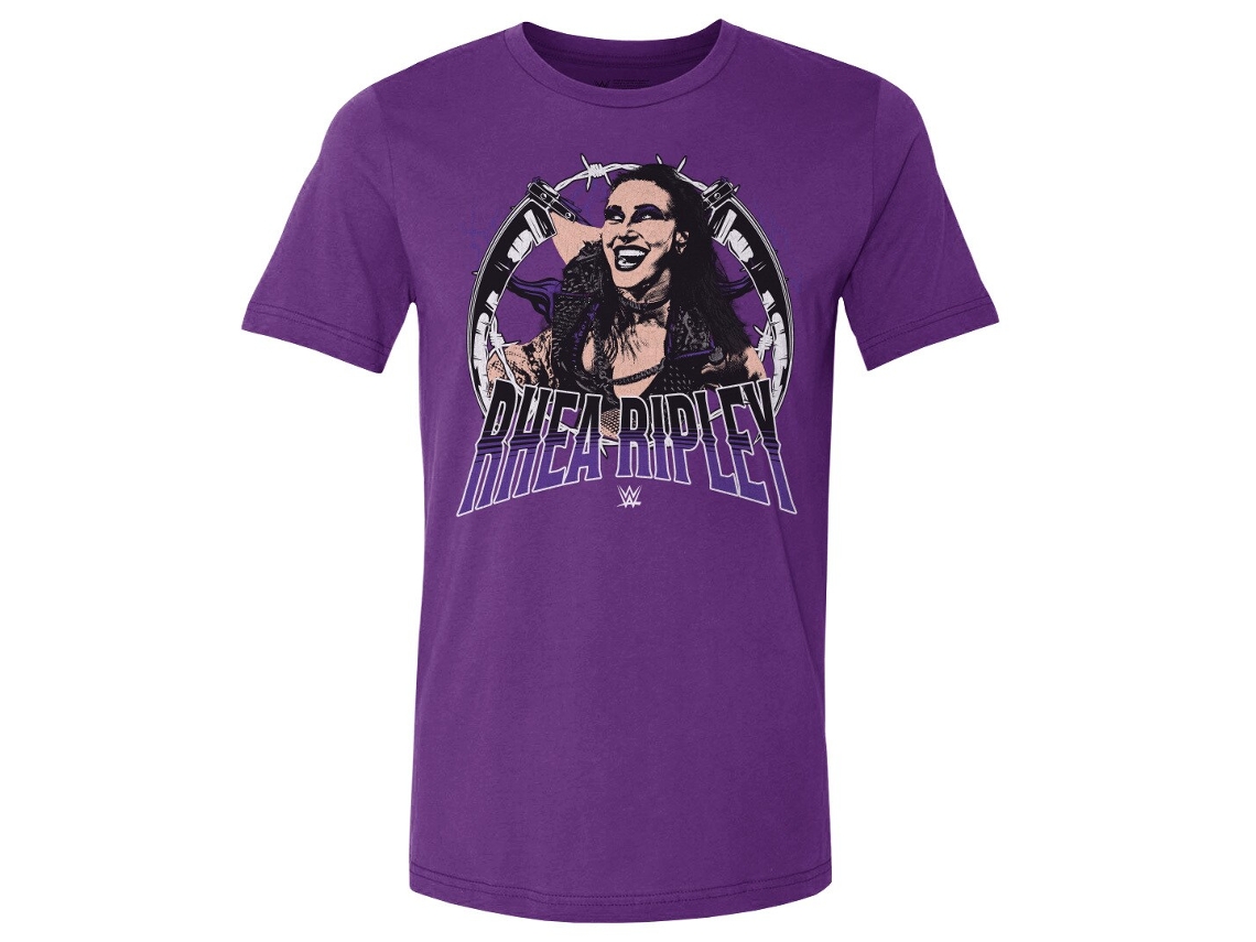 T-shirt Rockinstone Wwe Fans Purple Rhea Ripley Posterize T-shirt Unisex Adults-m