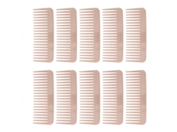 10pcs Pente De Cabelo De Palha De Trigo Com Dentes Largos Portátil Para Desembaraçar E Estilo Em Casa E Viagem