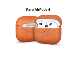 Capa De Couro Para Airpods 4 Business Earphone Cases Para Apple Airpods 4 4ª Geração 2024 Capa Protetora Para Fone De Ouvido Mag Vayotoy