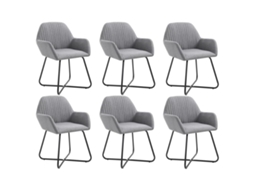 Dining Chair, Dining Chairs Vidaxl Cinzeto Tecido (n/a)