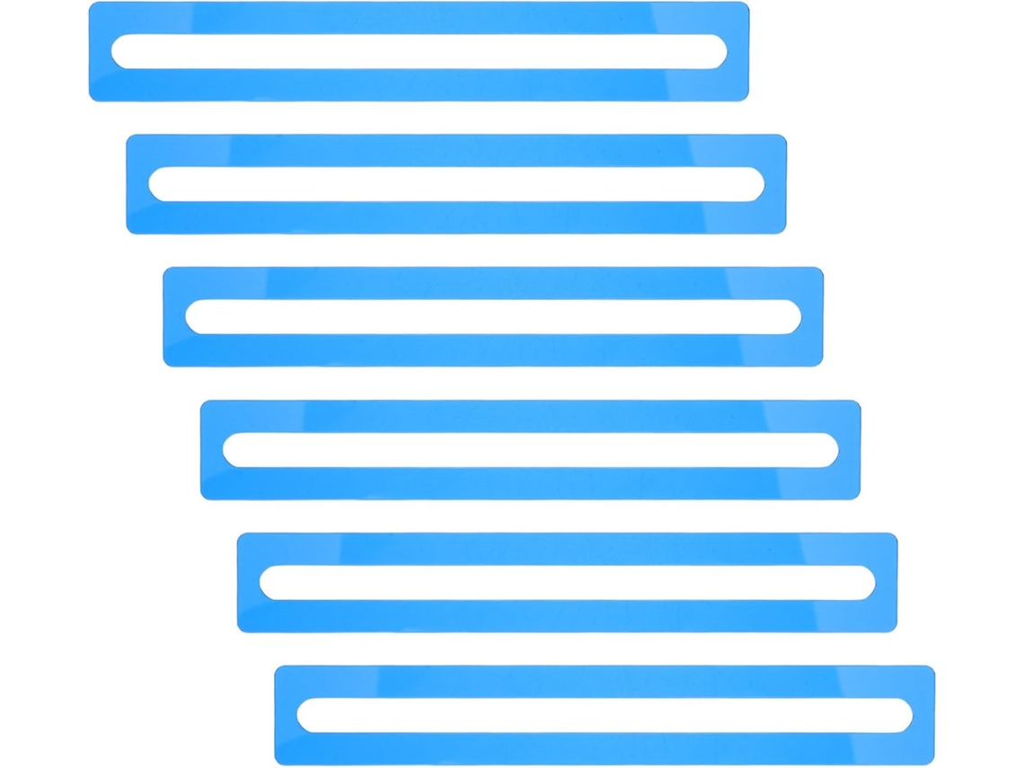 Marcador De Páginas Azul Para Acompanhamento Leitura, 6 Peças Em Acrílico