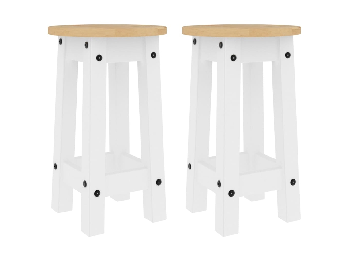 Bar Stool, Bar Stools Vidaxl Branco Madeira De Pinho