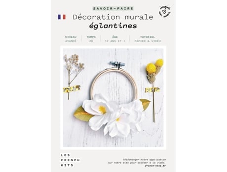 Caixa de Papel Diy Decoração de Parede Floral Les French Kits