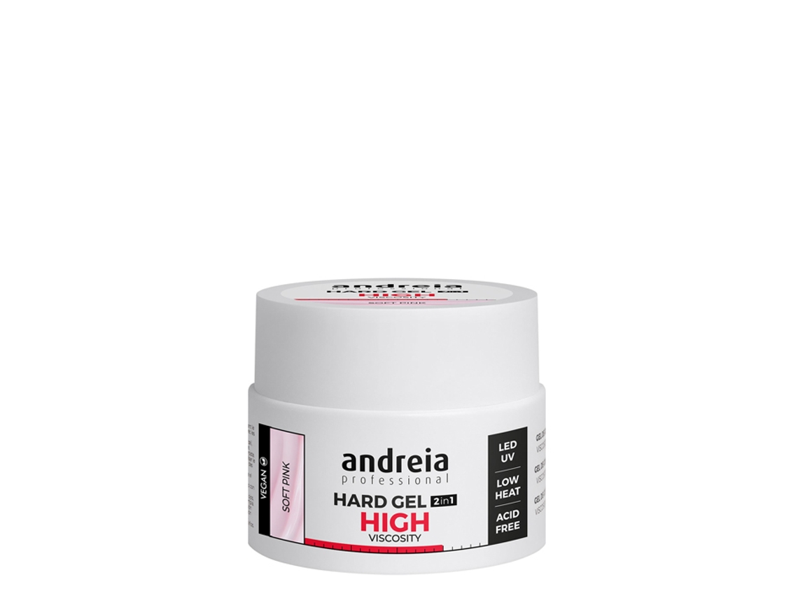 Hard Gel de Construção Alta Viscosidade Rosa Leitoso 44G ANDREIA