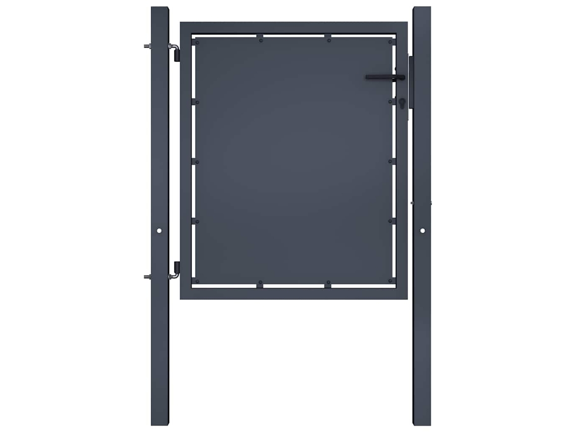 Vidaxl Portão De Jardim Em Aço 100x75 Cm Antracite