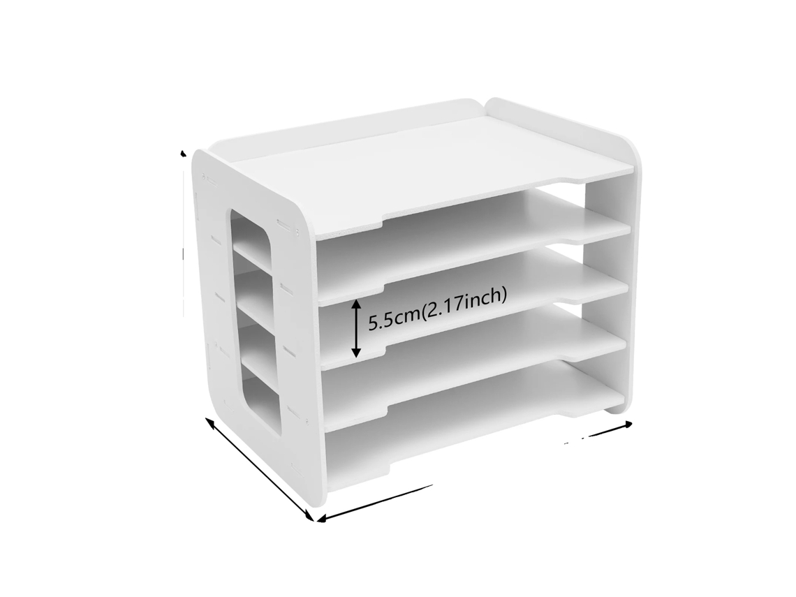 Organizador De Arquivos, Design Em Múltiplas Camadas, Construção Durável, Branco