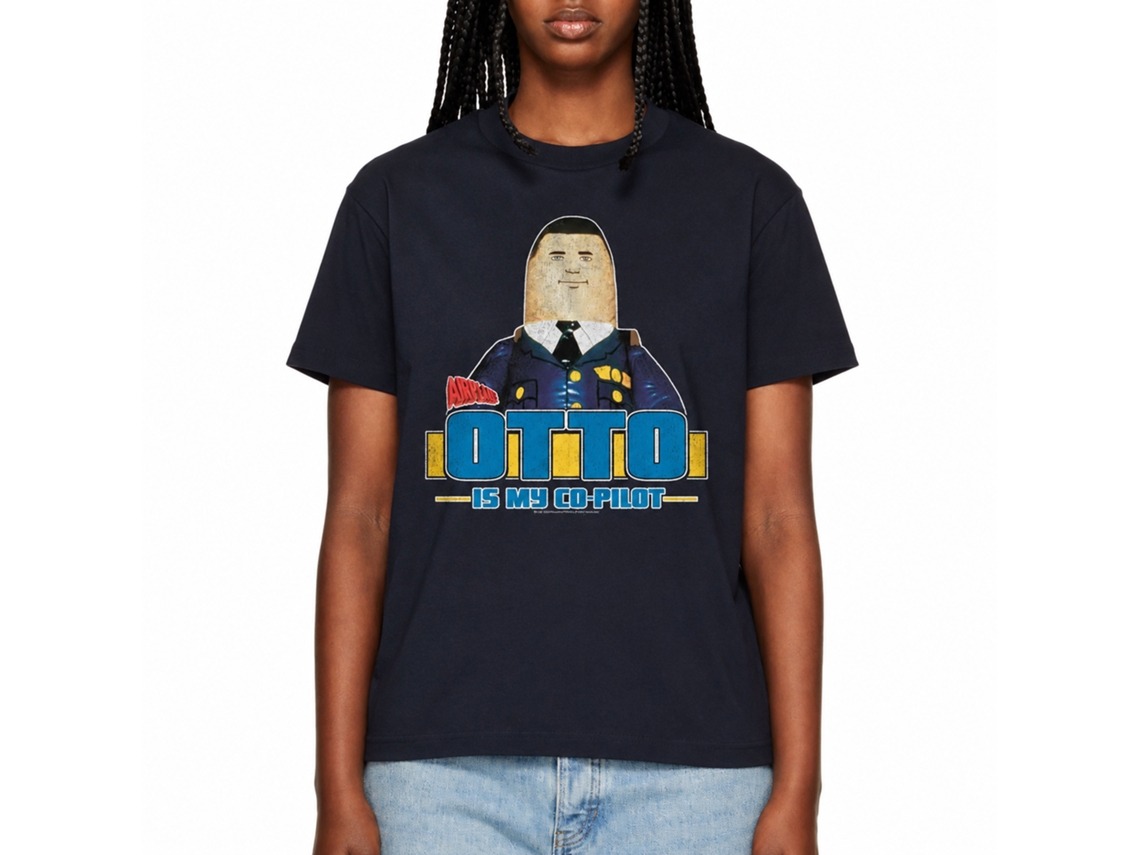 Rockinstone Airplane Movie Otto Navy Adult T-shirt Size:l