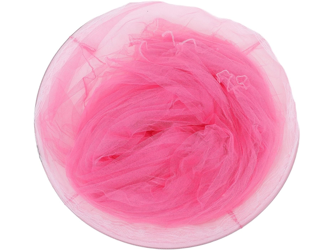 Mosquiteiro Rosa Wooneky Para Cama De Menina, Dossel Suspenso Estilo Princesa, Design Redondo, Tule Respirável Para