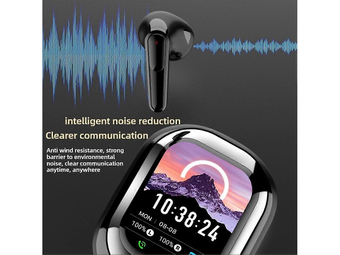 Fones De Ouvido Sem Fio Bluetooth Com Tela Sensível Ao Toque Led Inteligente E Controle Deslizante Ly Ebike