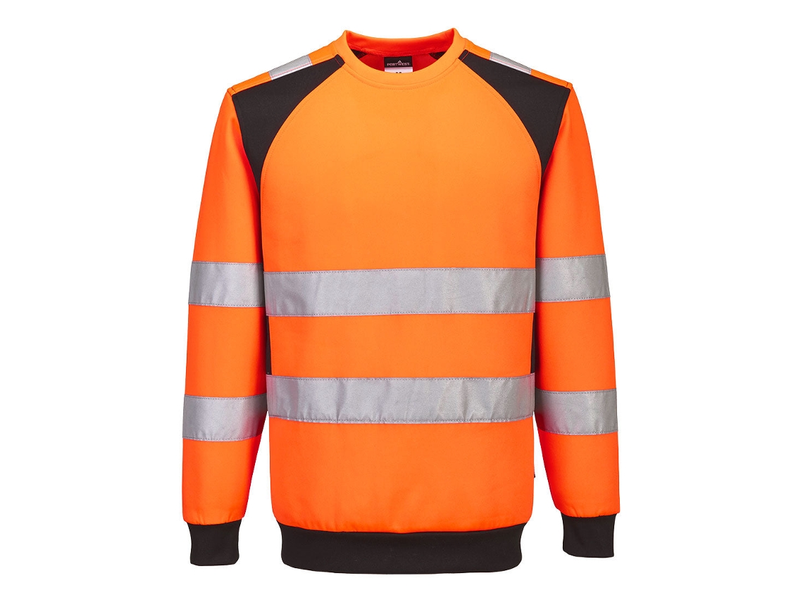 Sweatshirt De Alta Visibilidade Ecológica Wx2 | Trabalho Sustentável Naranja/negro / S