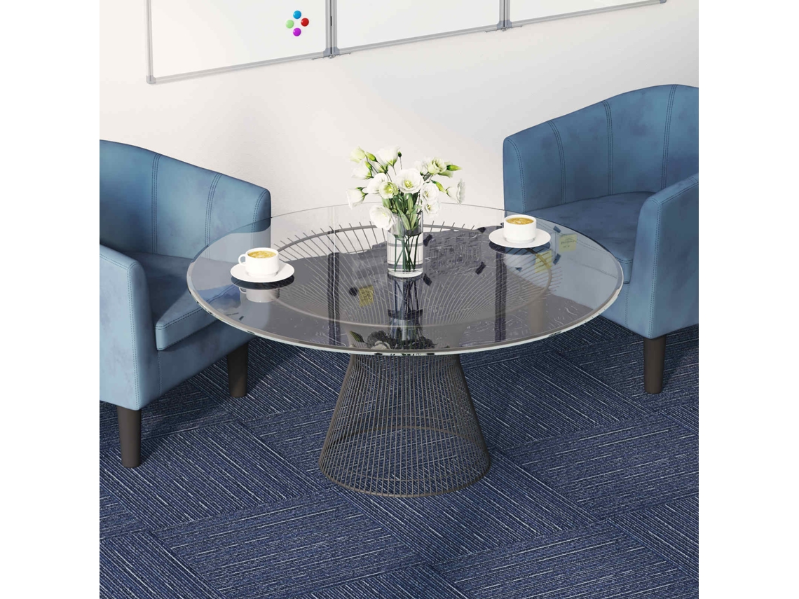 Vidaxl Azulejo De Carpete Listrado Azul 50 X 50 Cm 20 Unid.
