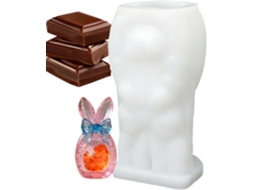 Molde De Silicone Para Velas - Molde De Qualidade Alimentar, Molde Para Vela De Coelhinho Da Páscoa