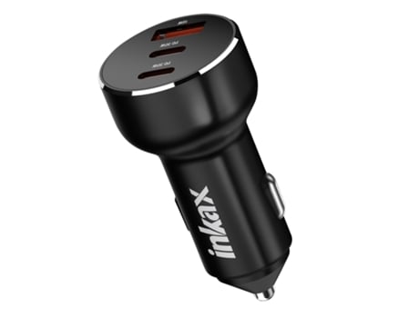 Carregador Carro Dual Usb-c Carga Rápida Inkax Preto