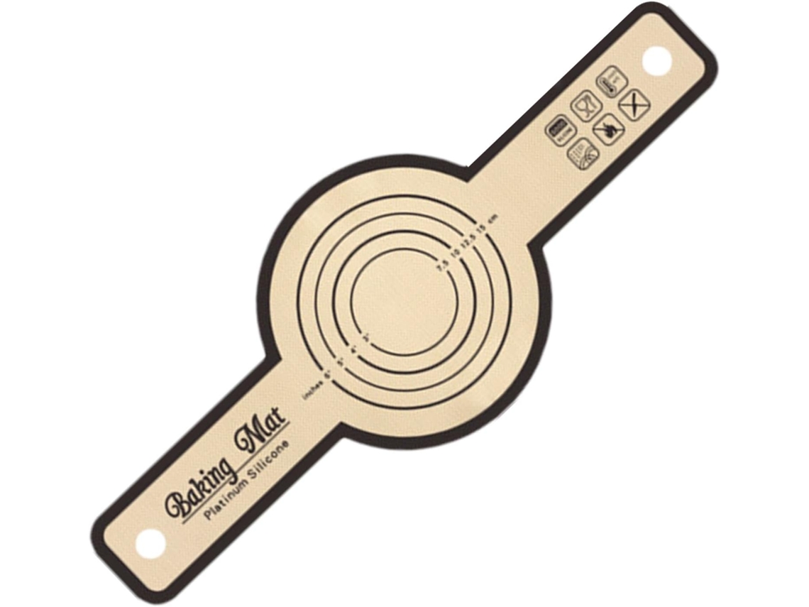 Tapete De Silicone Antiaderente Para Assar, Cor Bege, Escala De Medição, Para Pão, Pizza, Bolos E Massas No Forno