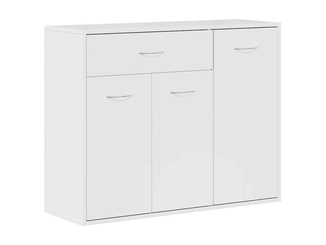 Aparador 88x30x70 cm em madeira compensada branca brilhante, exclusivo da MAISON.