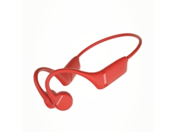Auriculares Sem Fio Condução Óssea Segunda Geração Wireless Sports Headworn YIZHOOD Bluetooth com Cancelamento de ruído Vermelho