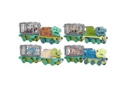 Mali 8 Pcs Brinquedo de Carro Transportador de Dinossauro com Liga Magnética para Crianças