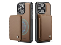 Capa Para Iphone 8plus Resistente A Quedas Com Resistente A Quedascartão Slots Magnético Destacável Marrom
