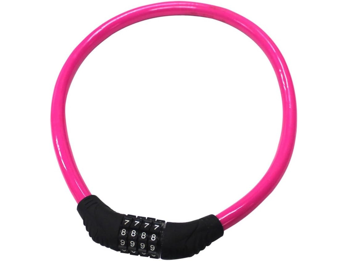 Lurelia Cadeado Bicicleta, Código, Chave, Rosa, 60 Cmx1,25cm, 60cm