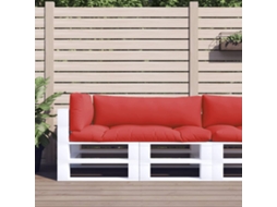 Almofadões de Paletes 3 Pcs Tecido Vermelho HARLANV1