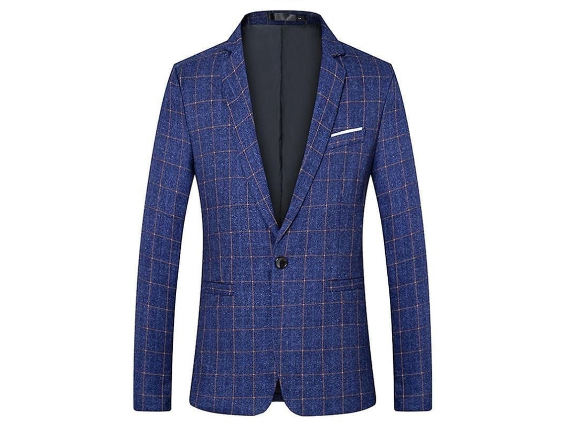 CHAQUETA DE TRAJE MYSTDIY para Casamento com Estampado a Quadrados Primavera e Outono
