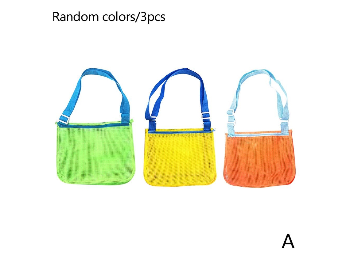 Bolsa De Praia Infantil, Bolsa De Malha Para Brinquedos, Toalhas E Protetor Solar Em Formato De Concha