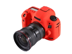 Capa Protetora De Silicone Macio Para Canon Eos 5d Mark Iii / 5d3 Vermelho