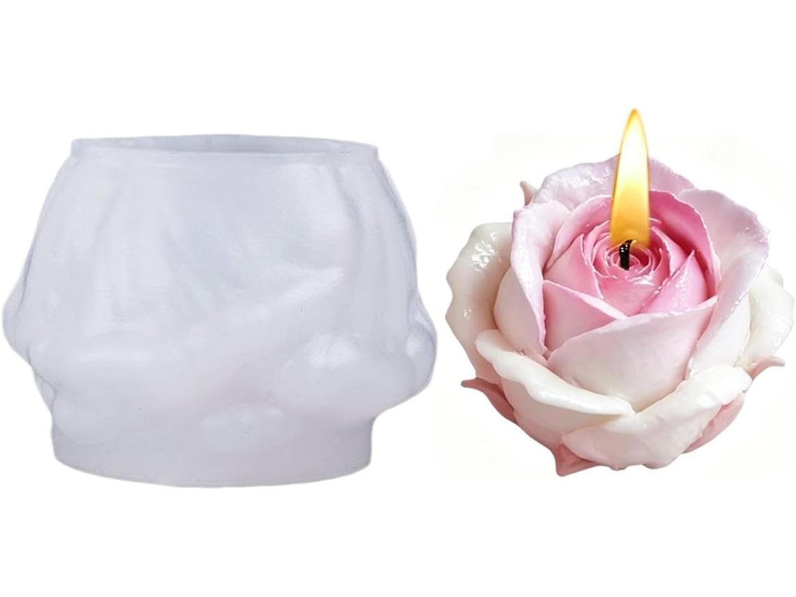Molde De Rosa De Silicone Reutilizável De Qualidade Alimentar