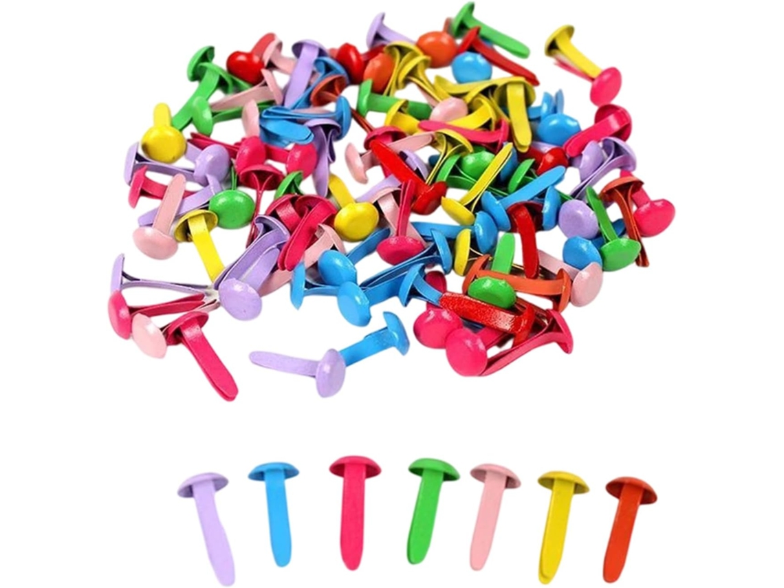 Conjunto de 400 fixadores metálicos multiuso, ideias para educadores e entusiastas de artesanato, em Cores Sortidas, Com