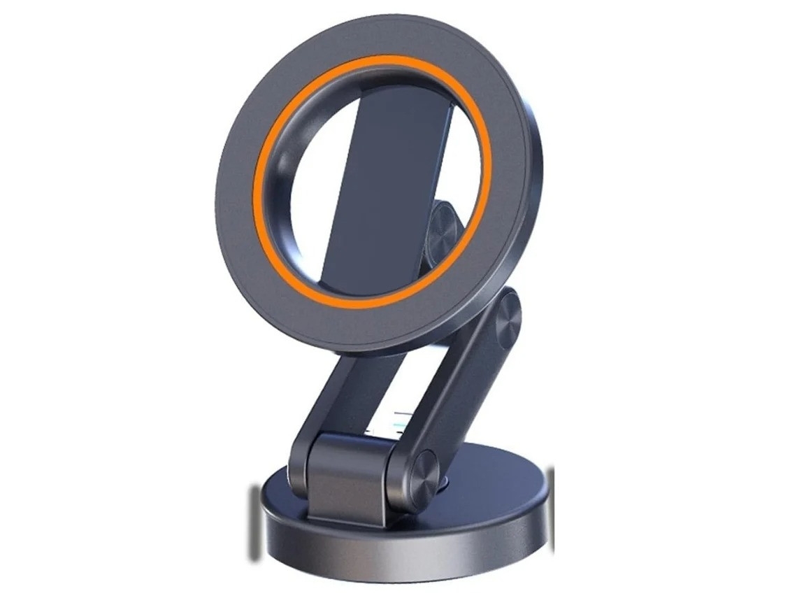 Suporte Magnético Para Celular, Suporte De Metal Adesivo Lavável E Giratório 360° Para Celulares (preto)