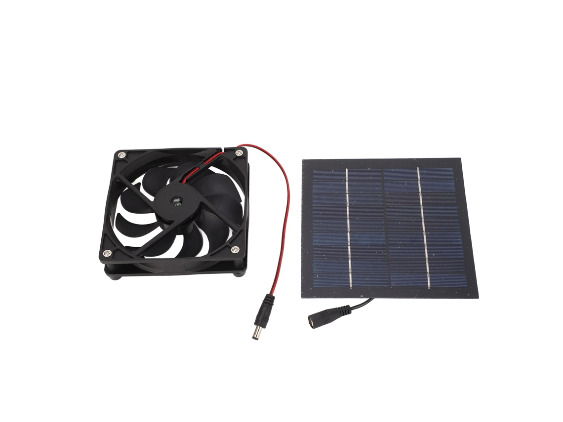 Kit De Ventilador Com Painel Solar 50w Portátil: Ideal Para Estufas, Galpões E Coops De Galinhas