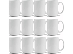 Canecas De Sublimação Em Branco 15 Oz Canecas De Café De Cerâmica Branca Para Sublimação Canecas A Granel Para