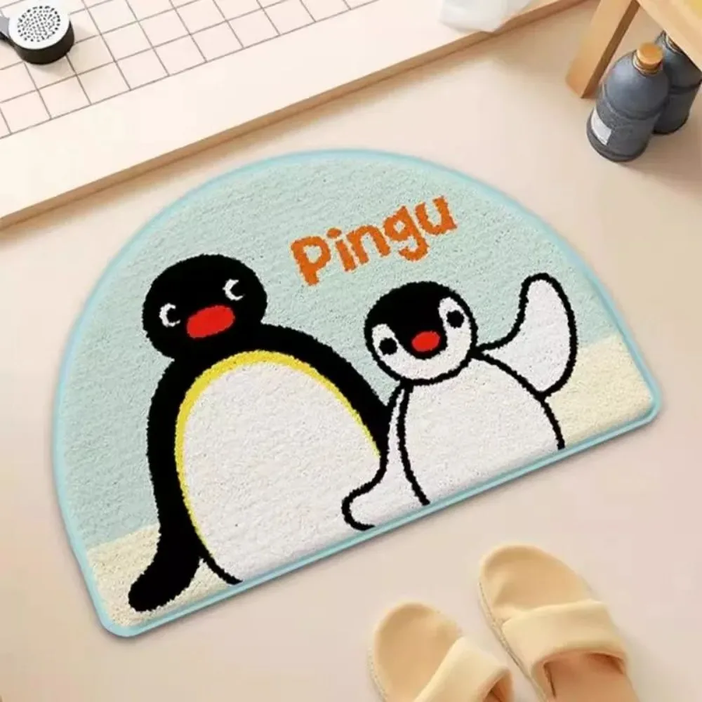 Tapete De Imitação De Cashmere Com Estampa De Pinguim (estilo 2, 60x90cm), Antiderrapante E Absorvente.