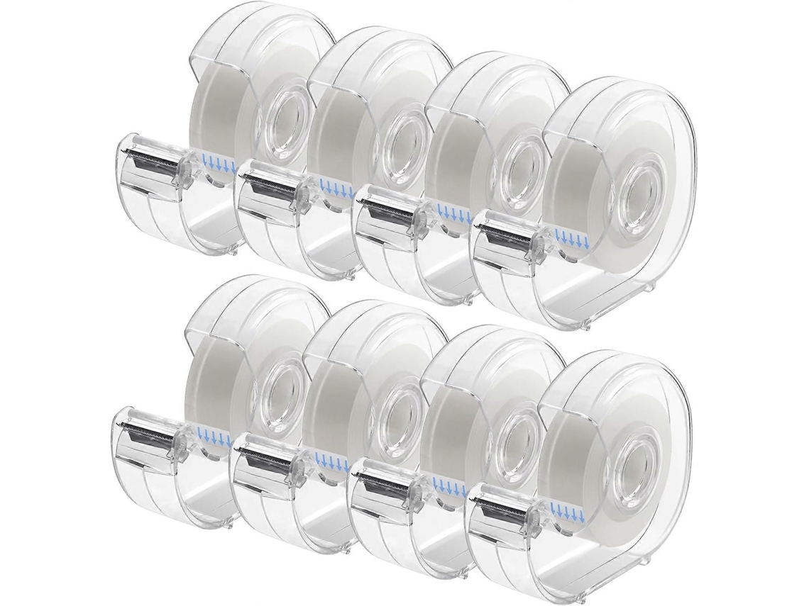 Fita Adesiva Transparente Com Dispensador E Refis, Ideal Para Embrulhar Presentes, Uso Doméstico, Escolar E No Escritório, 1,8 X 25,4 Cm (0,7 X 1