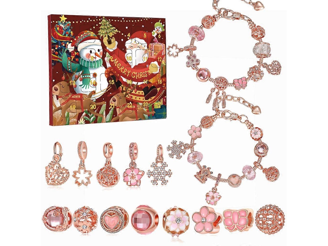 Calendário Do Advento Com Pulseiras E Berloques De Natal